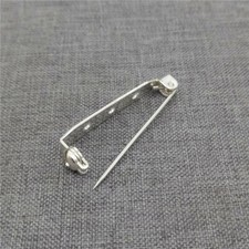 Sterling Silver Plain Brooch Pinback w/ 3 Hol...