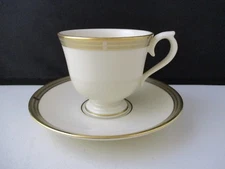 LENOX GOLDEN WEAVE CUP & SAUCER 3" -0703E