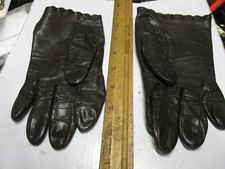  DFG women's leather small size brown leather gloves