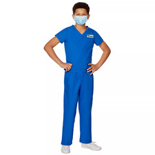BRAND NEW Kid's Doctor Medical Scrubs Halloween Costume, SMALL, MEDIUM, LARGE