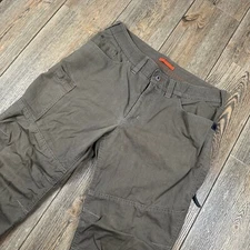 L.L. Bean Riverton Hiking Pants Brown Khaki Cotton Nylon Canvas Mens 35x30