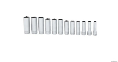 Snap-on Tools USA 12pc. 3/8'' Flank Drive 6-Point Deep Metric Chrome Socket Set