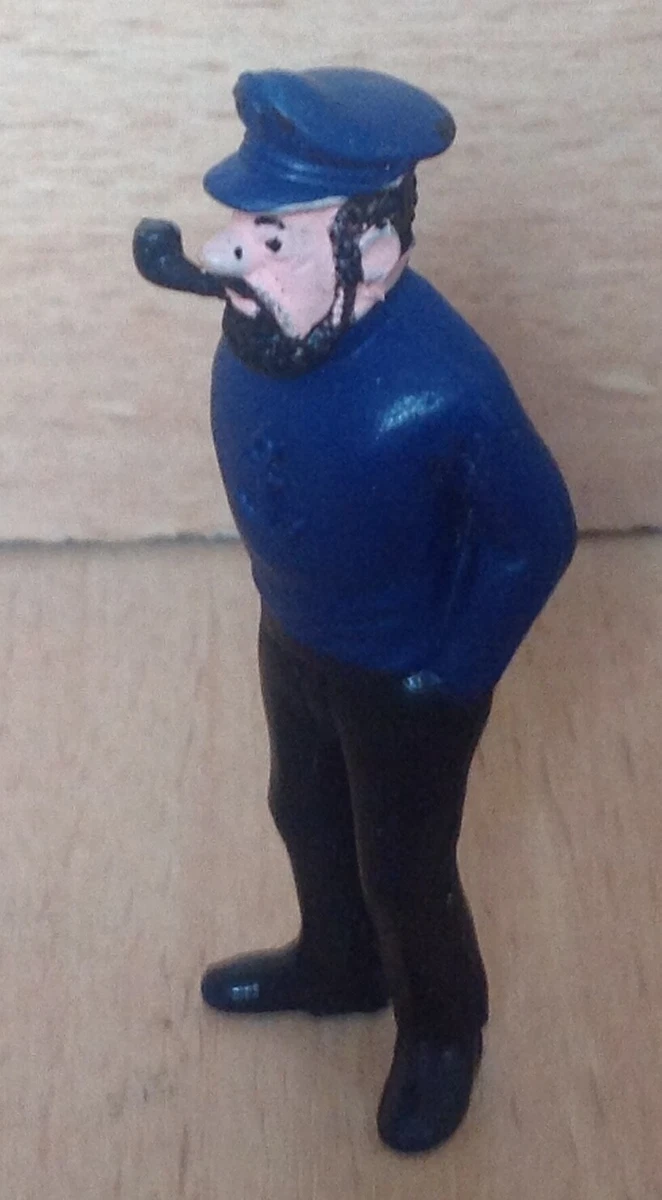 FIGURINE PVC BELVISON ESSO TINTIN KUIFJE HERGE 1973 : LE CAPITAINE HADDOCK PIPE