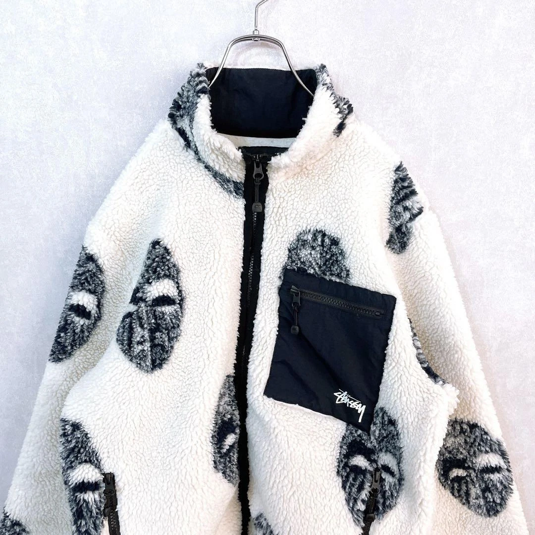 stussy jacquard mask fleece