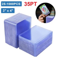 25-1000 Hard Plastic 3" x 4" Top Loaders Toploads For 35pt Sporting Trading Card