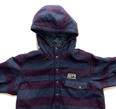 Patagonia Reclaimed Wool Snap-T Pullover Jacket Mens Large hooded