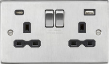 Image of Knightsbridge 13A2G SP Switched Socket with Dual USB A+C  CS9940....
