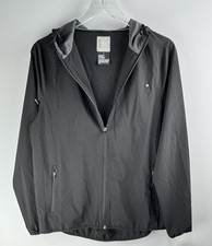 Vuori Men's Outdoor Trainer Shell Hooded Full Zip Lightweight Jacket Black S