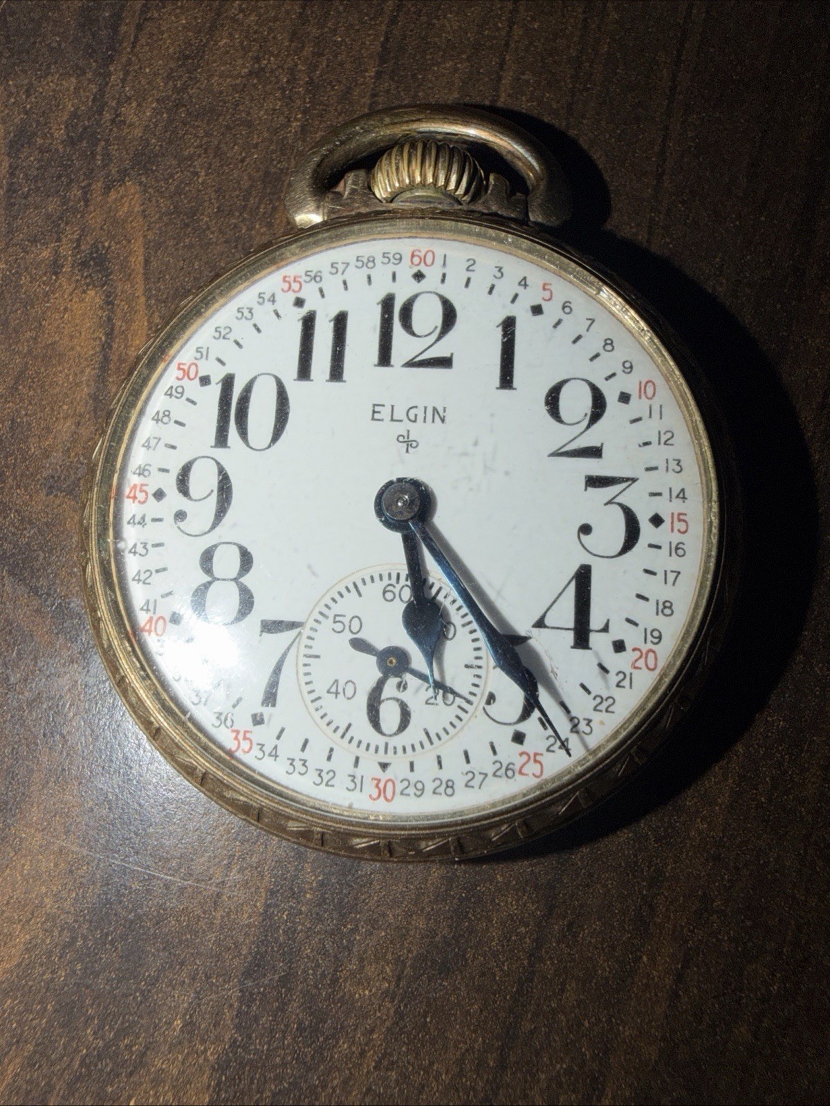 Elgin S73 Pocket Watch 17 Jewel 10K Gold Filled Case Vintage