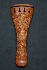 Handmade Carved  Boxwood violin tailpiece Fre...