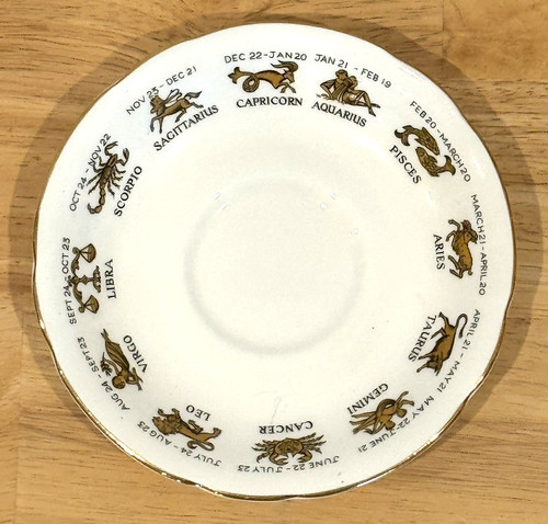 Vintage Signs of The Zodiac Regal Bone China England 5.5" Tea Saucer