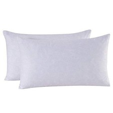 Throw Pillow Inserts, Set of 2 Down Feather Pillows Inserts Bed and Couch Pil...