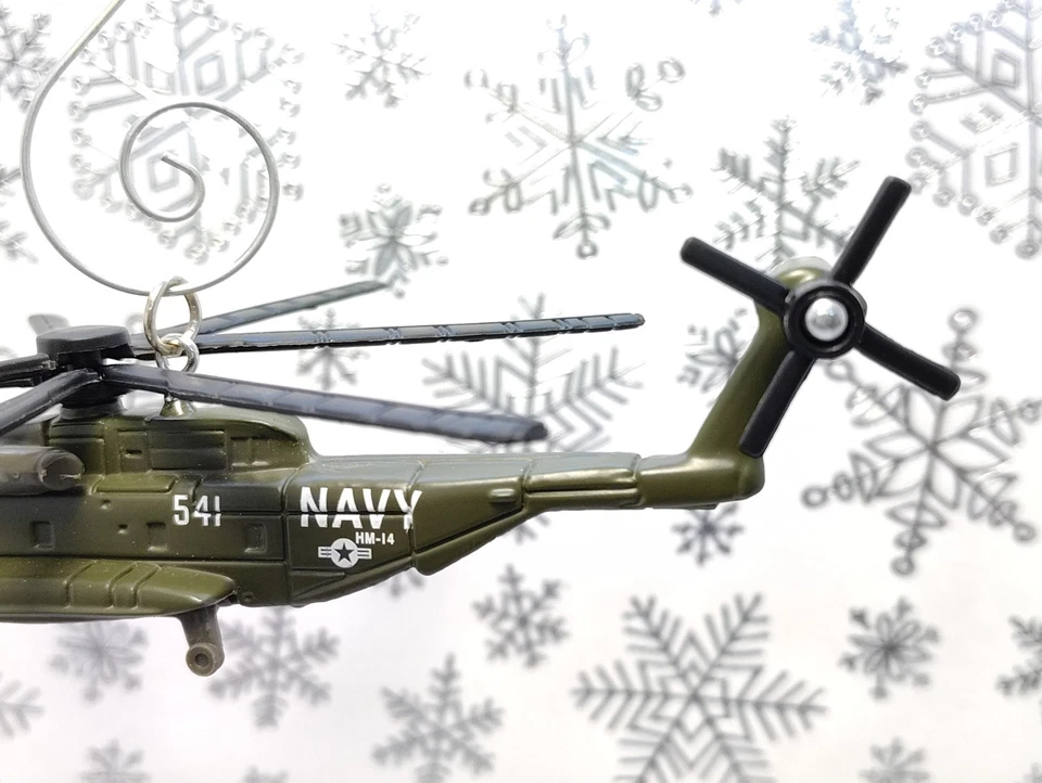 USAF NAVY Sikorsky MH-53M Pave Low Helicopter Custom Christmas Ornament Army - Image 3 of 4