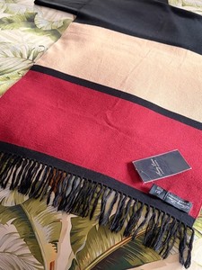 New w/ Tags Pashmina Wrap Shawl•Terry Lewis Classic Luxuries•30% WOOL•Tri-Color