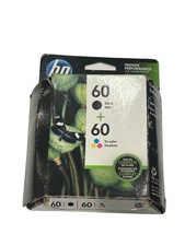 HP 60 Black 60 Tri-Color Ink Cartridge Combo Pack Brand New Sealed Exp: 03/22