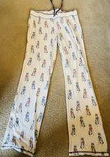P.J. Salvage Womens Dogs W/Scarfs Pajama Lounge Pants Sz M/38