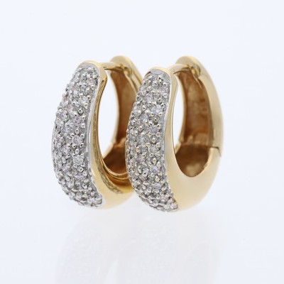 Creolen Brillanten Diamanten 585 Gelbgold 14 Karat 9,00 Gramm Deta Schmuck
