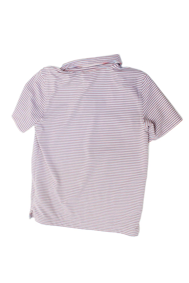 Camisa polo básica listrada Vineyard Vines masculina manga curta tamanho 12 - Imagem 2 de 4