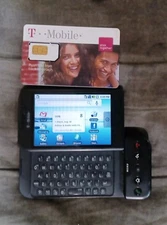 HTC Dream Google G1 (DREA100) 128MB - Black (T-Mobile) Smartphone And Sim Card