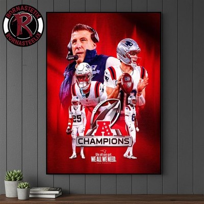 NEW New England Team Patri0ts Wins AFC Champions 2025 26 To Super Bowl LX Poster
