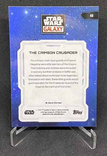 THE CRIMSON CRUSADER 2024 Topps Star Wars Chrome Galaxy Diamond Refractor CN#40 - Bild 2 von 2