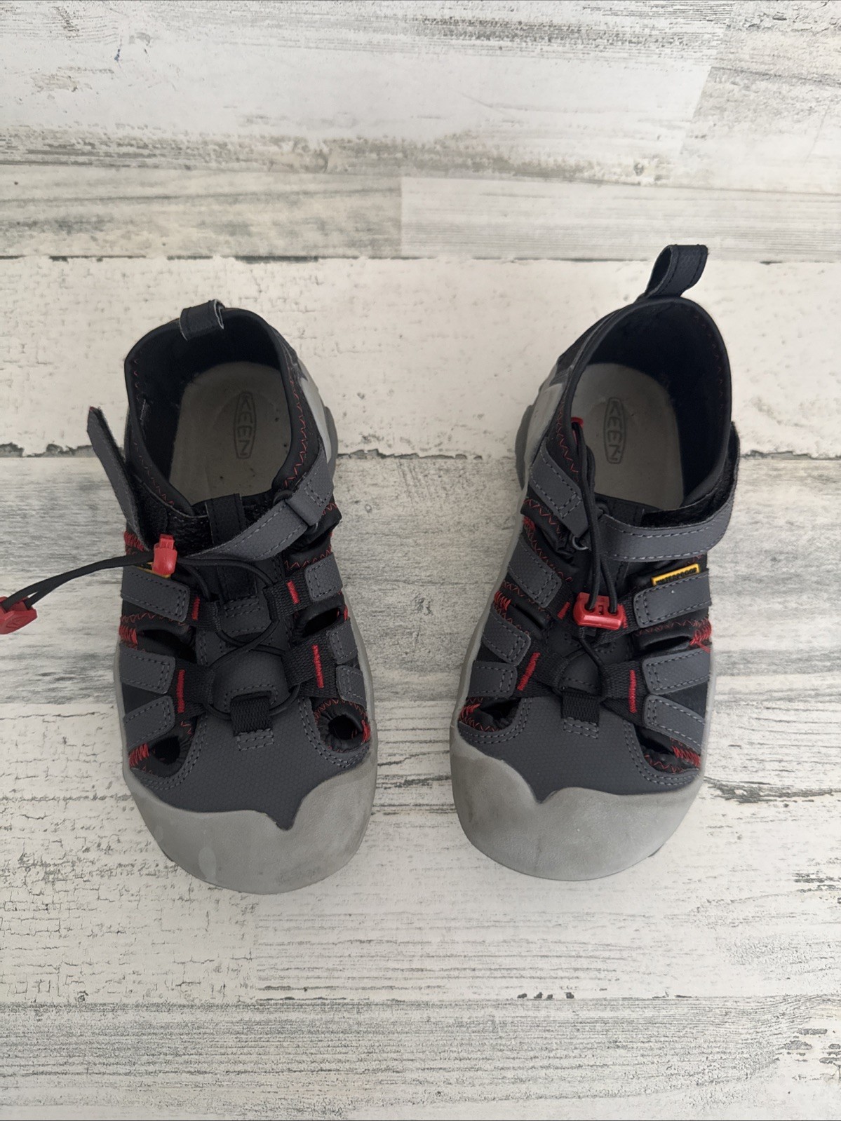 Keen Sandalo da Passeggio "Lavabile" Grigio e Rosso Taglia 2