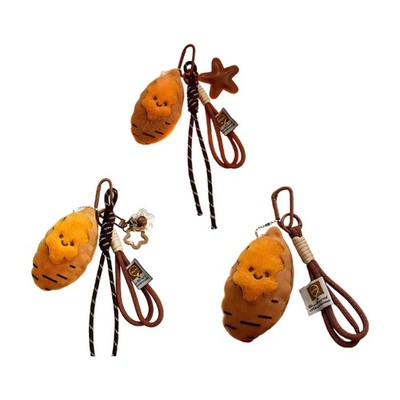 Adorable Roasted Sweet Potato Plush Keychain Soft Plush Cute Gift For Girls