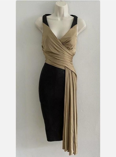 Women Karen Millen Dress Brown Viscose 36 #9RZH