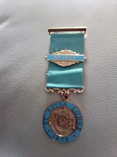 Centenary Masonic Jewel St Keyna Lodge No 1833 1879 blue enamel