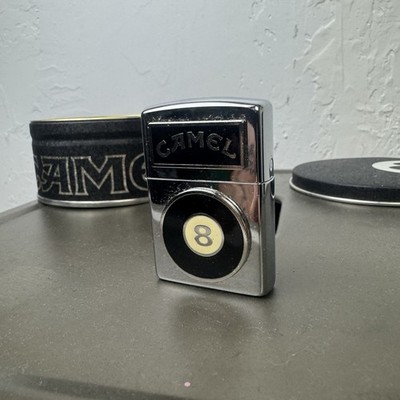 Zippo Lighter Camel 8 Ball Emblem High Polish Chrome Vintage 1994