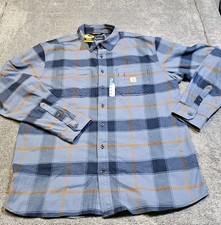 Carhartt Men's Long Sleeve Flannel Shirt 2XL Mid Rugged Flex Relaxed Fit NWT 