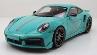 Minichamps Porsche 911 992 Turbo S Coupe 2021 Sport Design GrüN 1:18 Modellauto