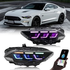 RGB LED Scheinwerfer Set für Ford Mustang 2018–2022 Frontscheinwerfer-Baugruppe