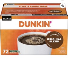 Dunkin' Donuts Medium Roast K-Cup Coffee Pods, Original Blend, 72 ct.