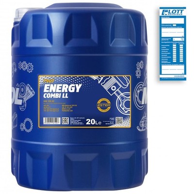 20L Mannol MN7907 Motoröl Energy Combi LL 5W-30 Öl für Mercedes BMW VW Porsche