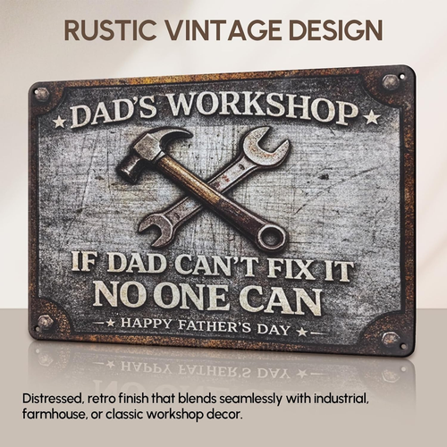 Funny Father‘S Day Gifts – 8X12'' Personalized Vintage Metal Sign, Best Gift Ide - Picture 8 of 12