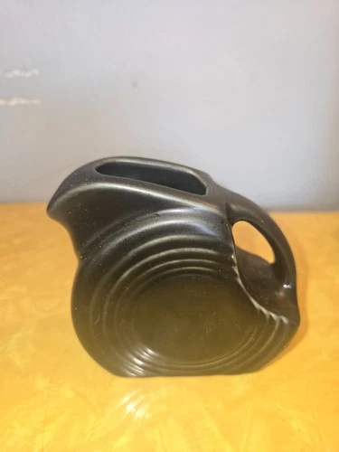 fiestaware black creamer pitcher
