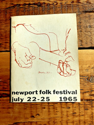 1965 Newport Folk Festival Program Historic 1st Bob Dylan Goes Electric 