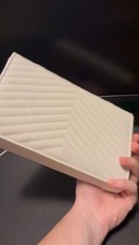 White Saint Laurent Cassandre Envelope Chain Wallet