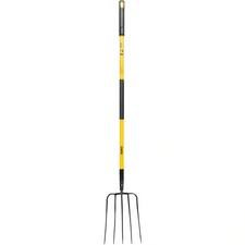 52 In. Fiberglass Handle 5-Tine Garden Fork