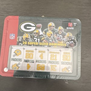 Sababa Toys Green Bay Packers NFL 28 Super-Sized Dominoes Set Tin Case