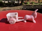 New ListingBeautiful Fenton Rosalene Glass Donkey With Cart Figurine
