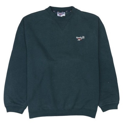 Reebok Herren Sweatshirt grün Rundhals L klassisches Logo Pullover