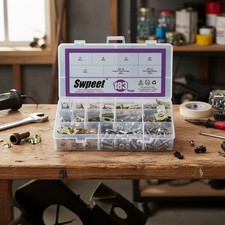 183Pcs 11 Sizes Automotive U-Clips Screws Assortment Kit, U-Style Clip-On Nuts