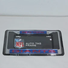 RICO INDUSTRIES FCL1401 LICENSED NFL NY GIANTS LICENSE PLATE FRAME CHROME