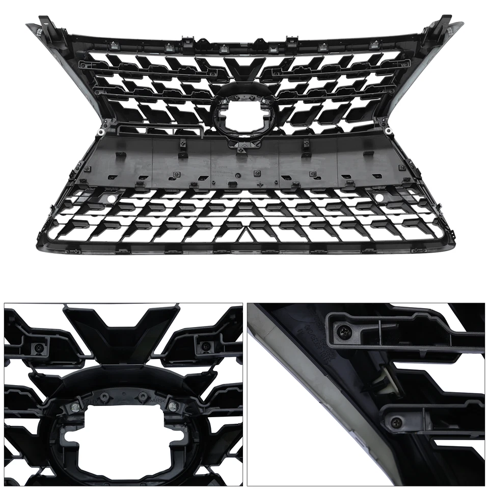 Parrilla delantera negra brillante para LEXUS GX460 2014 2015 2016 2017-2022 Foto 4 de 4