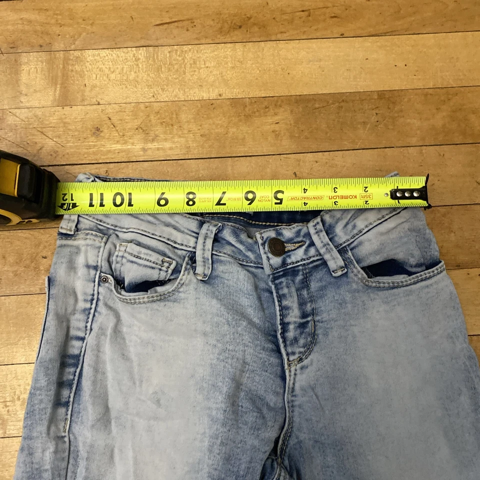 Black Daisy Juniors Talla 3/26 Billie Jeggings Lavado Ácido Parches Elásticos Foto 3 de 4