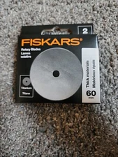 Fiskars 60mm Titanium Rotary Cutter Replacement Blade 2pk