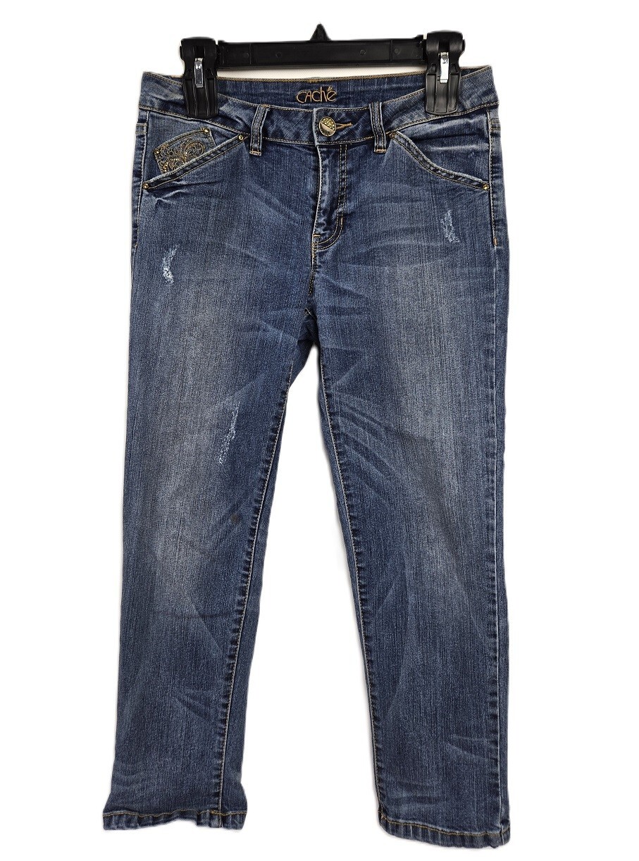 CACHE women's embordered pockets embellished Crop… - image 3