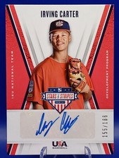 2019 Panini USA Baseball Stars & Stripes Irving Carter Auto /166 